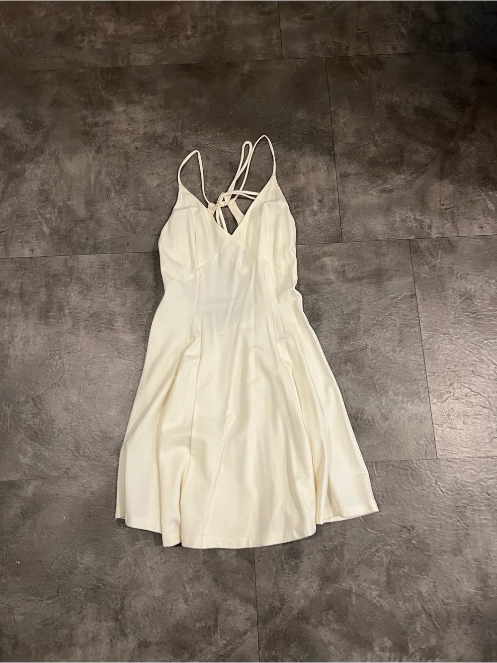 Dainty Hooligan Cream Strappy V-Neck Mini Dress